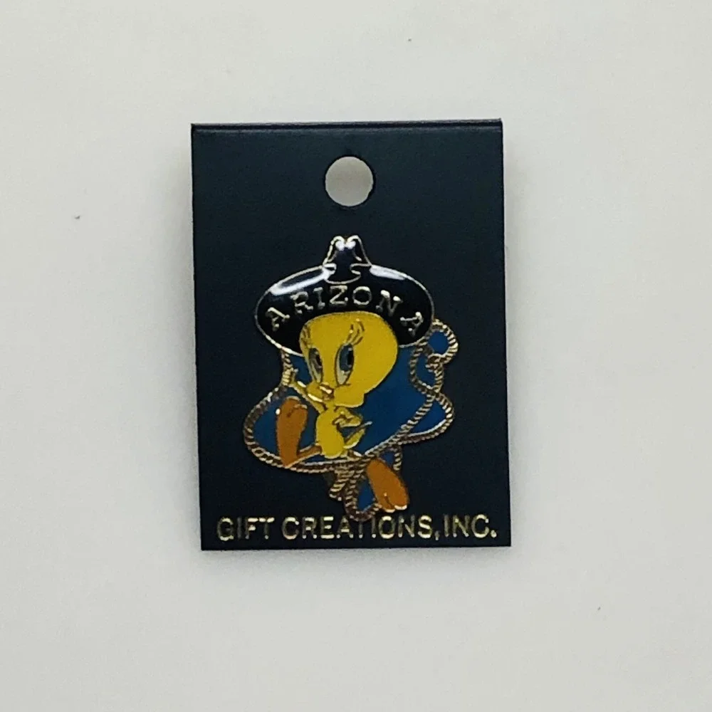 Vintage Tweety Bird Looney Tunes Arizona AZ Souvenir Stick Back Pin Brooch 1997